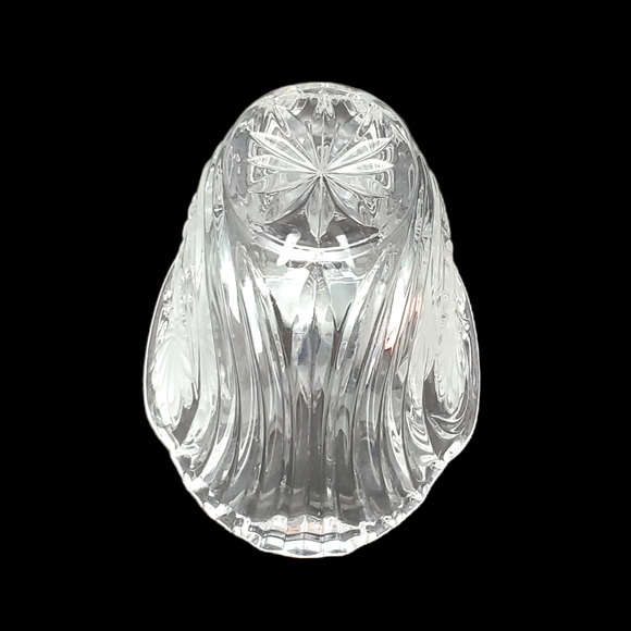 Vtg Floral Etched Crystal Open Candy Dish Bowl 3.5 in - Picture 10 of 16